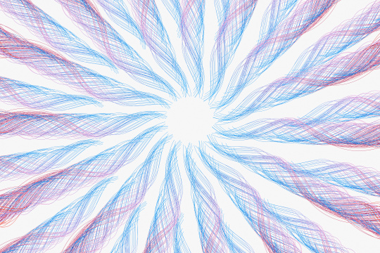 缠绕的线条抽象背景 3D渲染