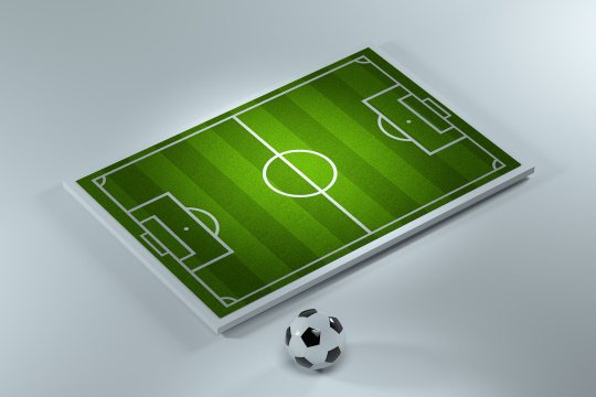 足球赛场 3D渲染