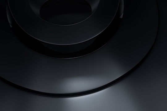 三维渲染，工业设计产品概念，黑色金属球