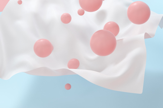 流动的布料 抽象风格背景 三维渲染