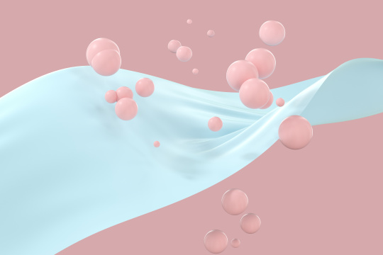 流动的布料 抽象风格背景 三维渲染