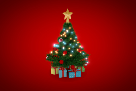 黑暗环境里的发光粒子 三维渲染