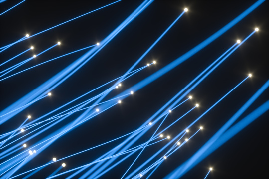 黑暗环境里的发光粒子 三维渲染