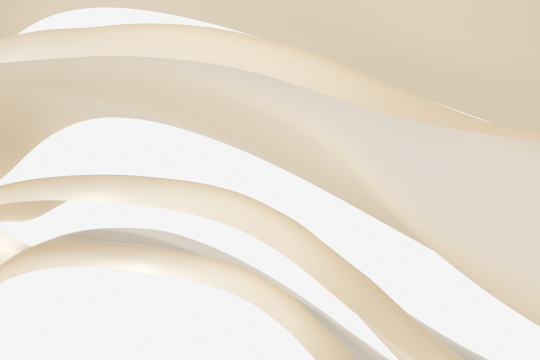 三维渲染，白色流动丝滑布料背景