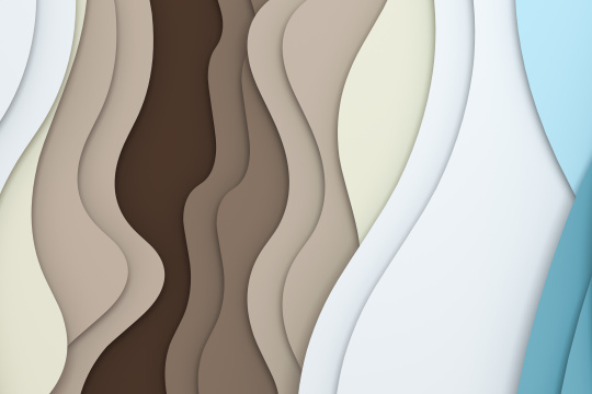 三维渲染，曲面卡纸浅色背景