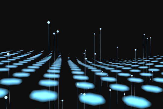 三维渲染，抽象点状变幻渐变背景