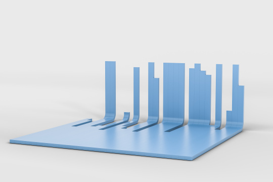 三维渲染，商务图表背景