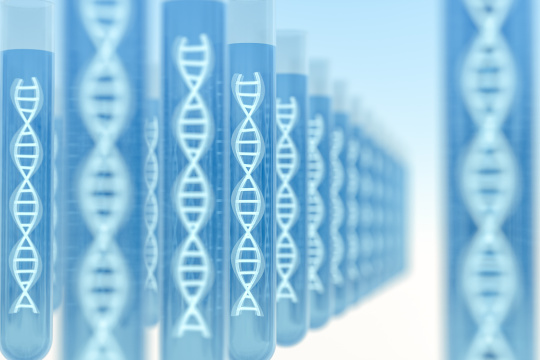 试管内的DNA，三维渲染