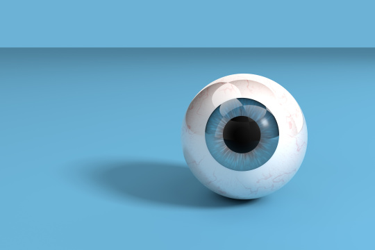 眼球与蓝色背景
