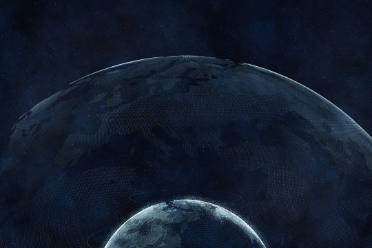 白色地球大数据背景