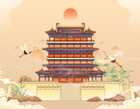 中国古代四大名楼之一鹳雀楼