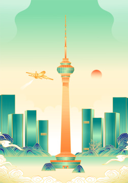 北京城市建筑插画