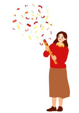 庆祝节日的女生