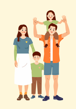 年轻父母和孩子们