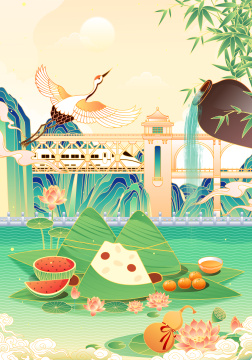 端午节美食插画