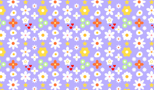 无缝碎花花纹图案矢量插画