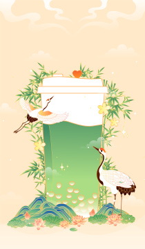 抹茶珍珠奶茶矢量插画