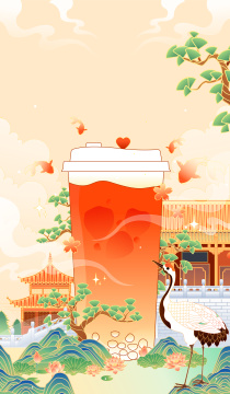 水果奶茶矢量插画