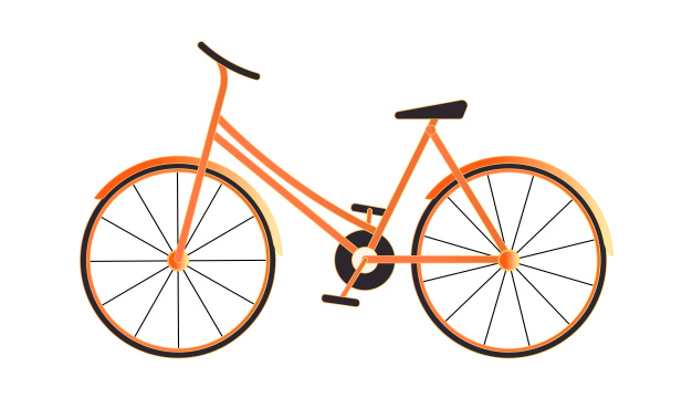 自行车卡通插画