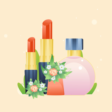 化妆品矢量插画