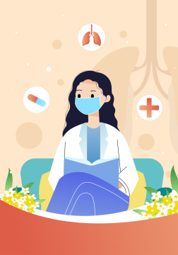 在书籍里查阅医学资料的医生矢量插画