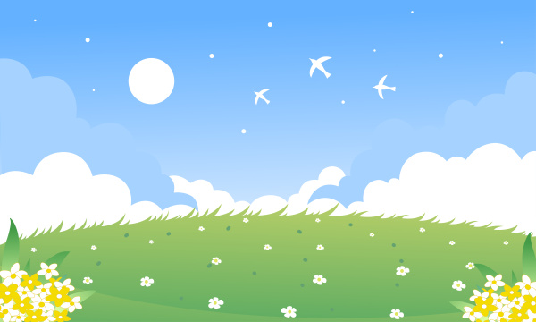 美丽的户外风景矢量插画