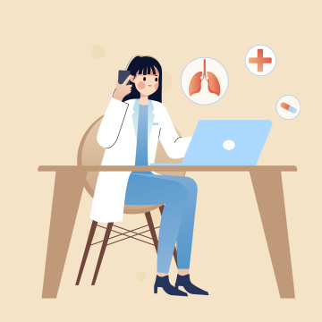 生命健康医生医疗矢量插画