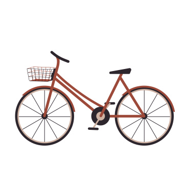 自行车卡通插画