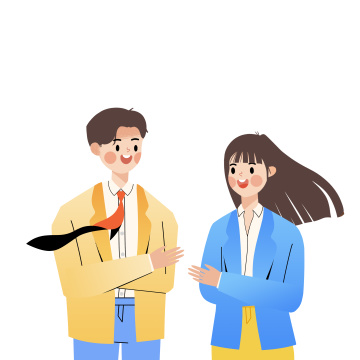 商务人士职业男女青年卡通形象插画