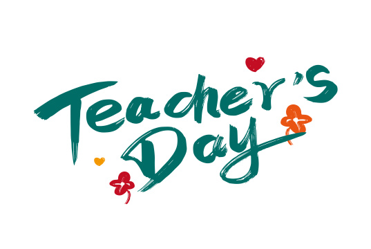 绿色手写Teacher Day艺术字