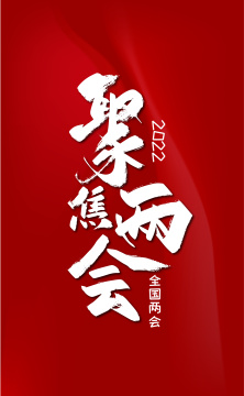 手写大气聚焦两会艺术字