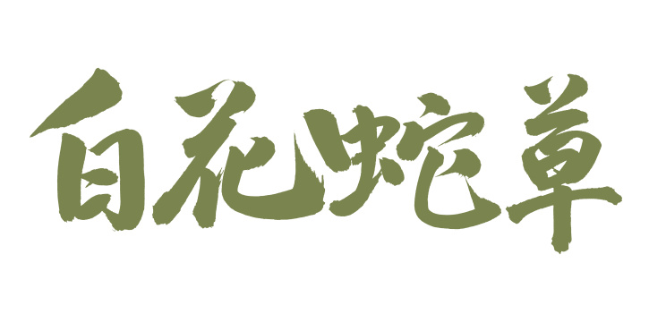 手书手写汉字书法字体白花蛇草