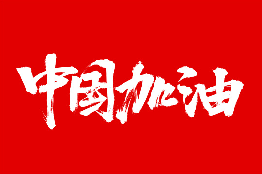 手写汉字书法字体中国加油