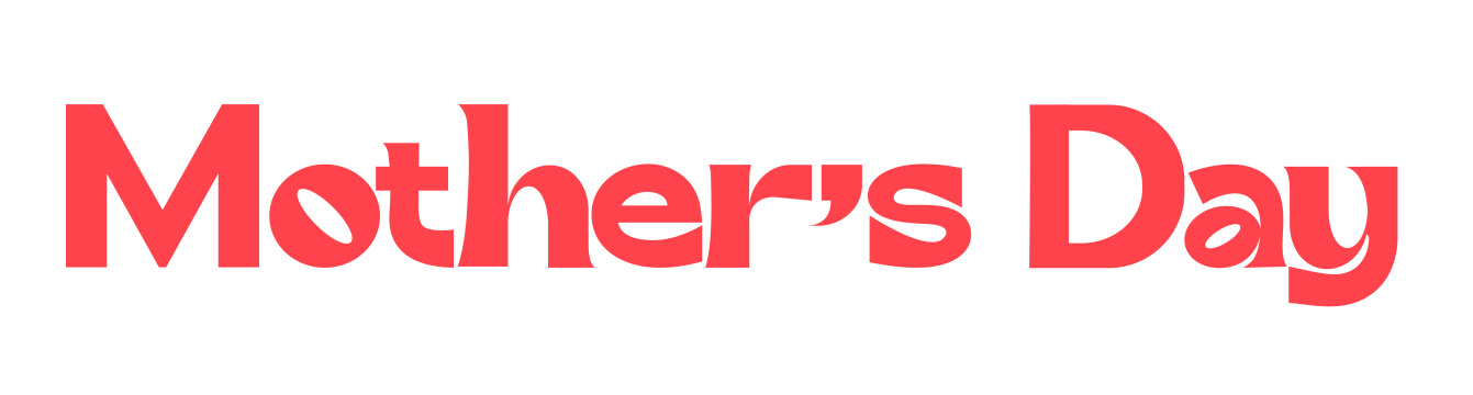 英文单词字体设计mother‘s day
