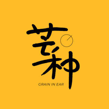 二十四节气 芒种 手书手写汉字书法字体