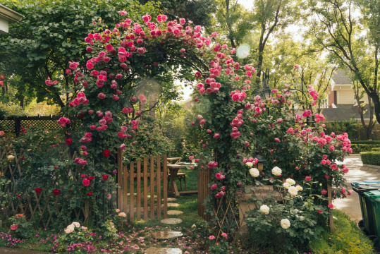 开满蔷薇的庭院