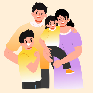 一家大小全家福