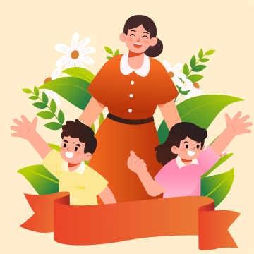 母亲和孩子在一起