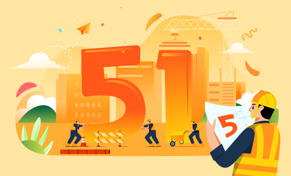 五一劳动节插画