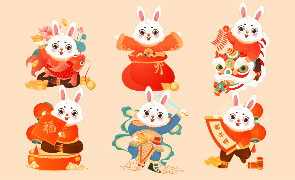 兔年形象插画