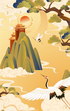 国风秋季插画