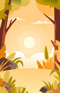 秋季自然背景插画