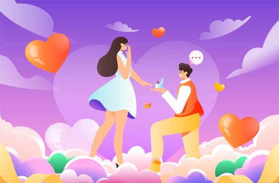 一对情侣求婚