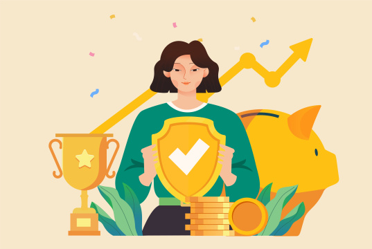 金融安全理财插画