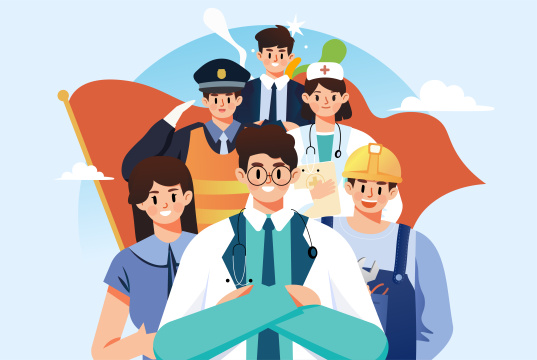 劳动节插画背景