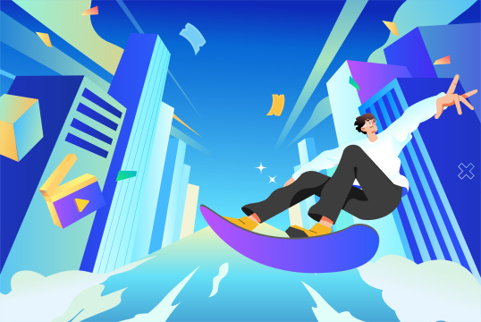 时尚电商背景插画