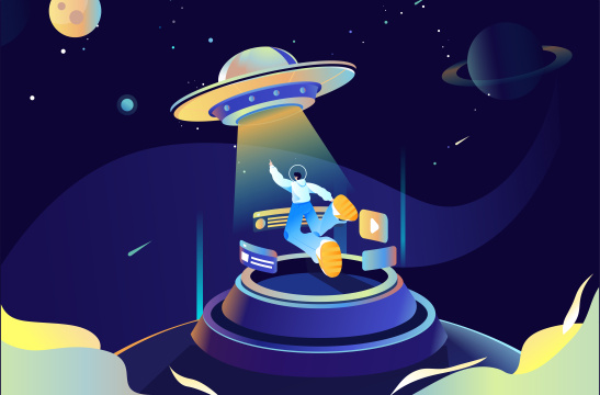 潮流科技教育插画