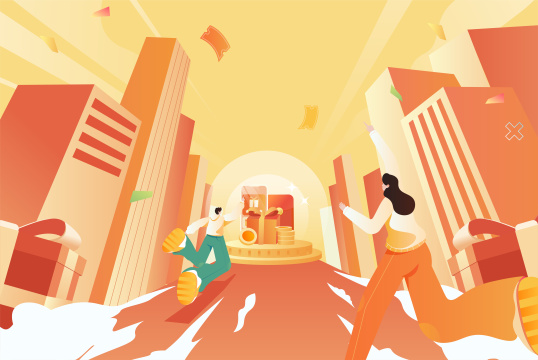 金融电商促销活动插画