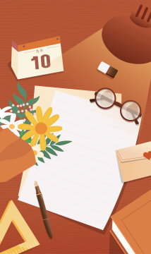 教师节桌面插画