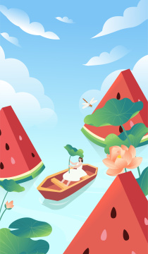 夏季度假旅行插画